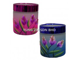 1089#HAND-PAINTED GLASS SUGER CAN(RAYA)4058